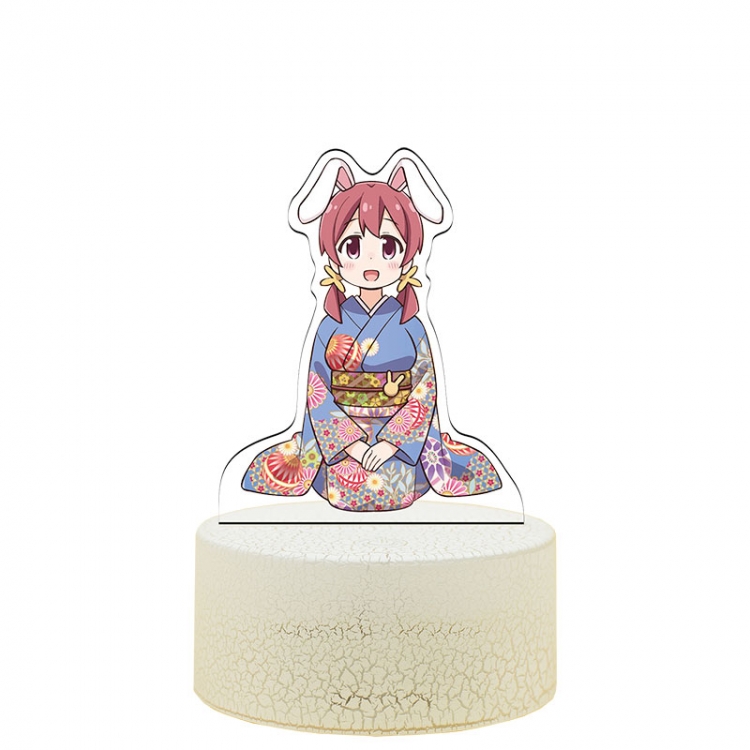 biedangounijiangliao Acrylic Night Light 16 Color-changing USB Interface Box Set 19X7X4CM white base