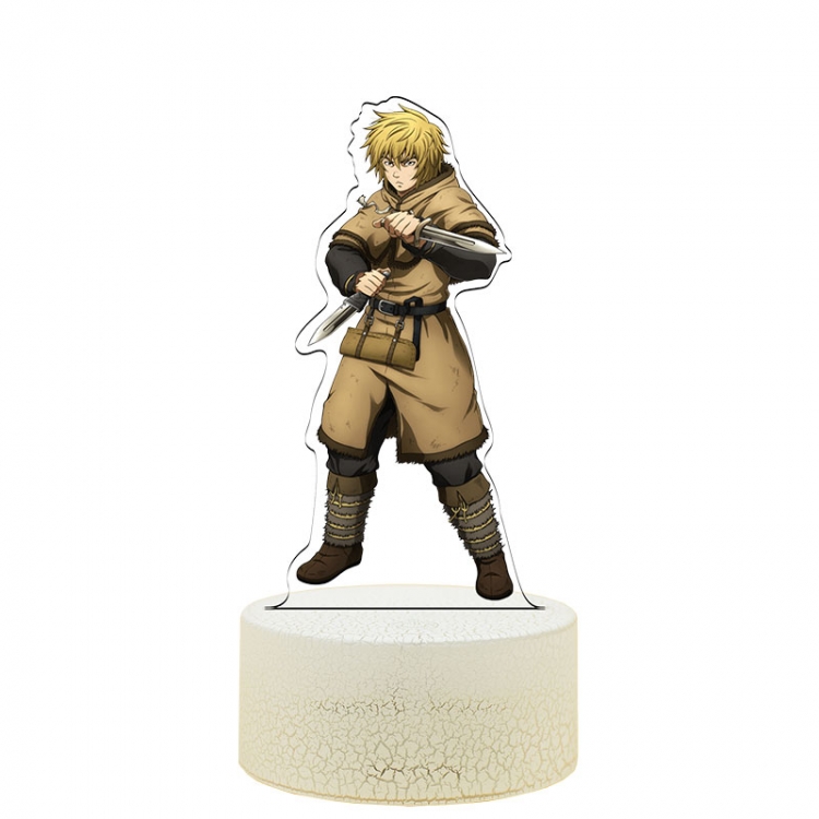 Vinland Saga 2 Acrylic Night Light 16 Color-changing USB Interface Box Set 19X7X4CM white base