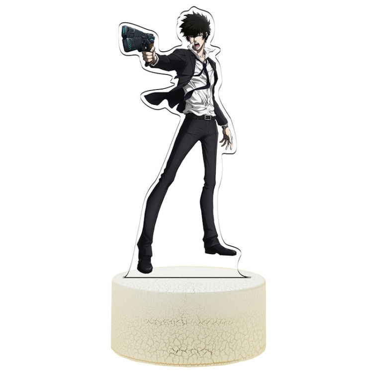 PSYCHO-PASS Acrylic Night Light 16 Color-changing USB Interface Box Set 19X7X4CM white base