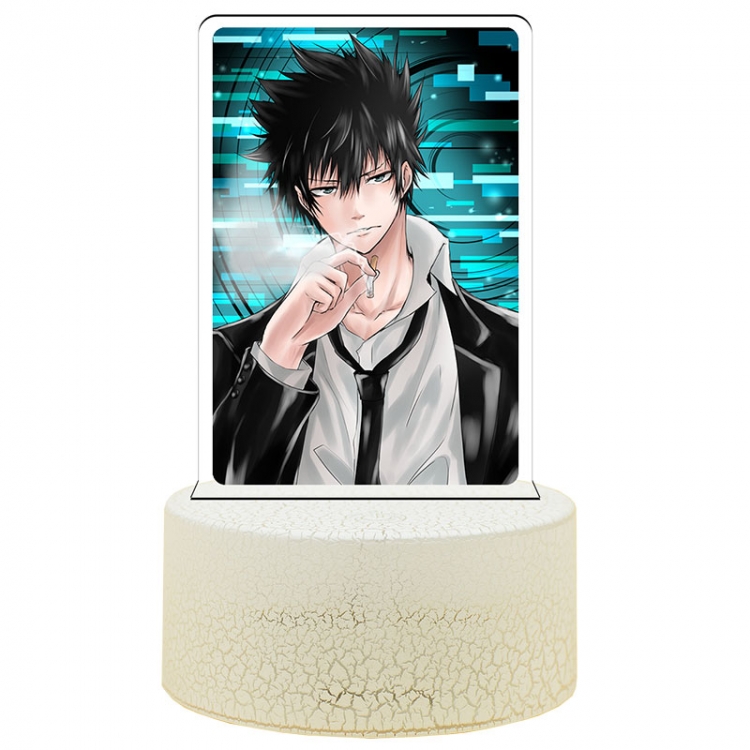 PSYCHO-PASS Acrylic night light 16 kinds of color changing USB interface box 14X7X4CM white base