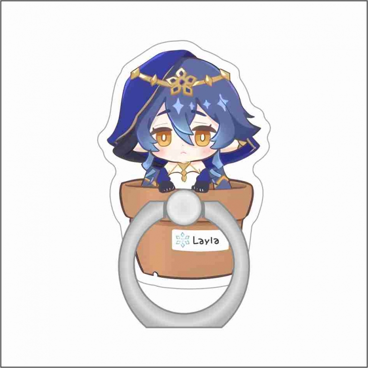 Genshin Impact Anime Peripheral Acrylic Ring Buckle Phone Holder price for 5 pcs