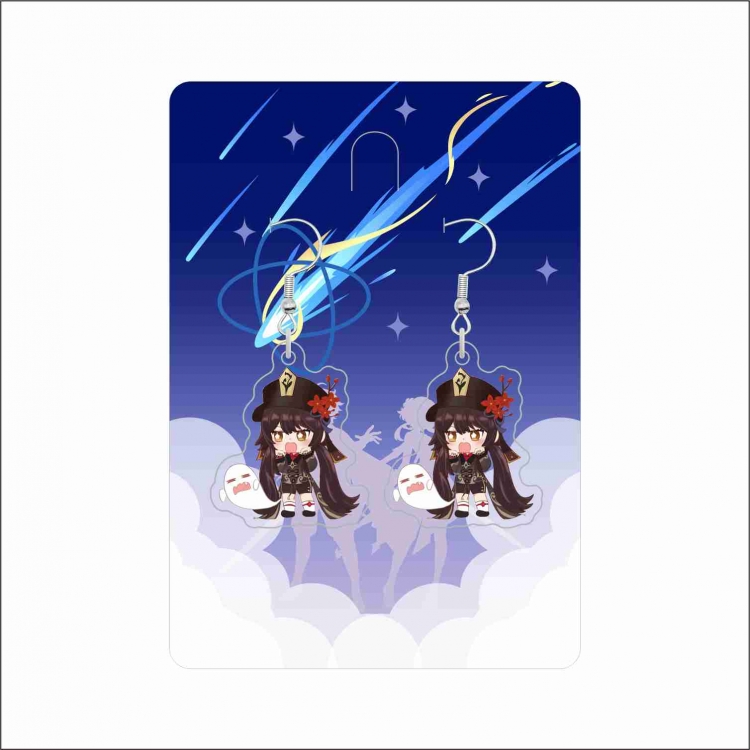 Genshin Impact Anime peripheral acrylic earrings accessories price for 5 pcs