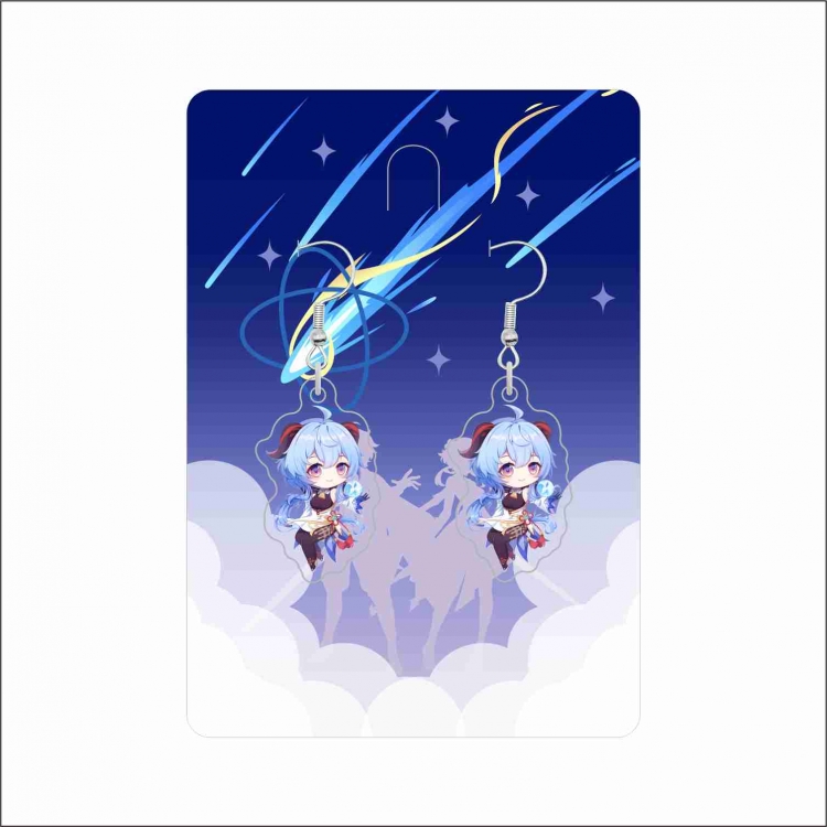 Genshin Impact Anime peripheral acrylic earrings accessories price for 5 pcs