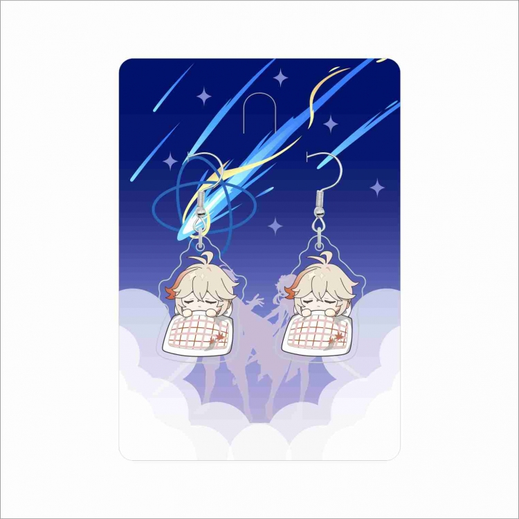 Genshin Impact Anime peripheral acrylic earrings accessories price for 5 pcs