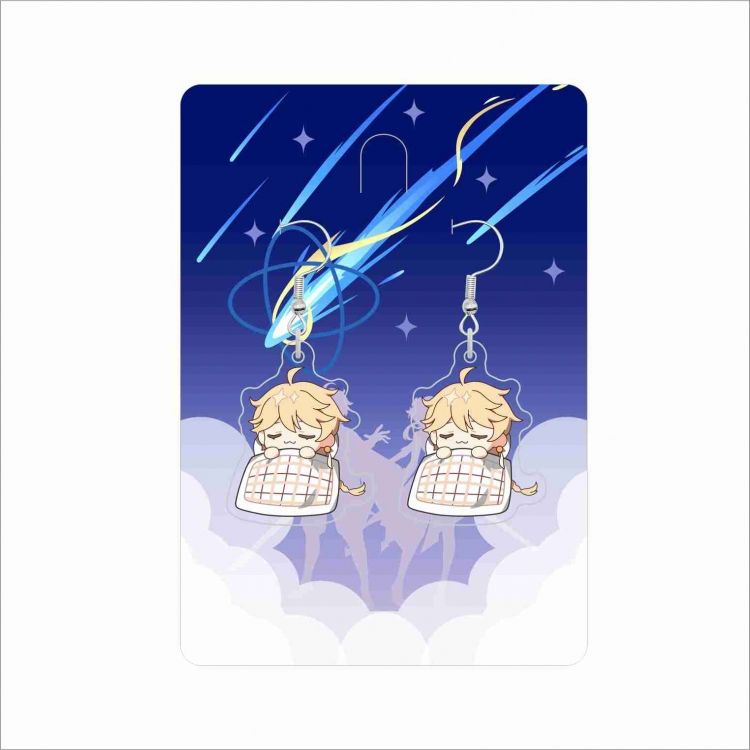 Genshin Impact Anime peripheral acrylic earrings accessories price for 5 pcs