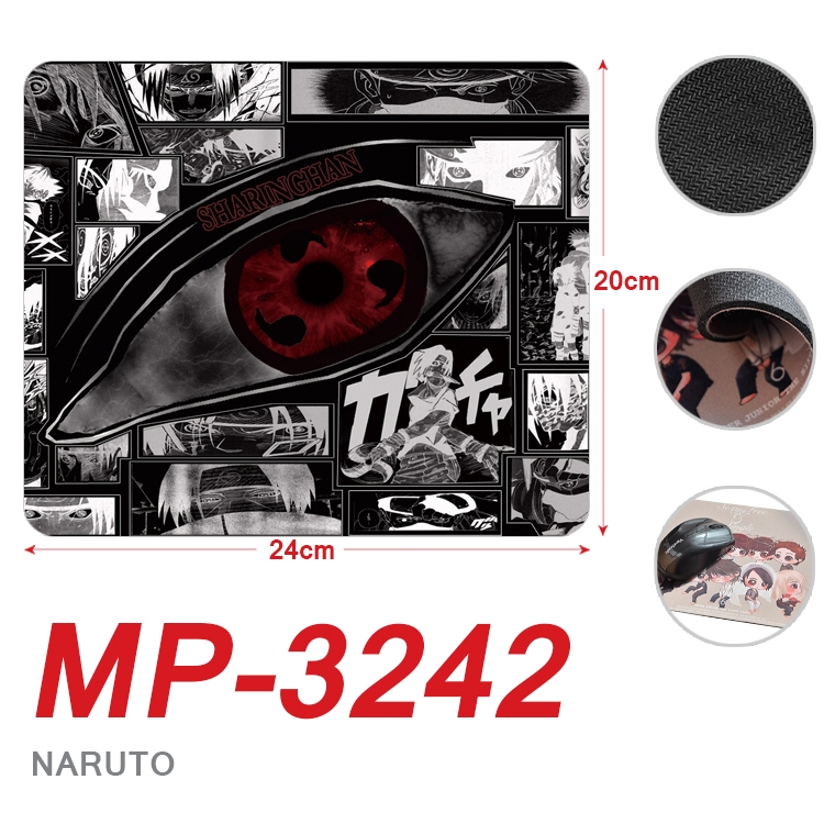 Naruto Anime Full Color Printing Mouse Pad Unlocked 20X24cm price for 5 pcs MP-3242