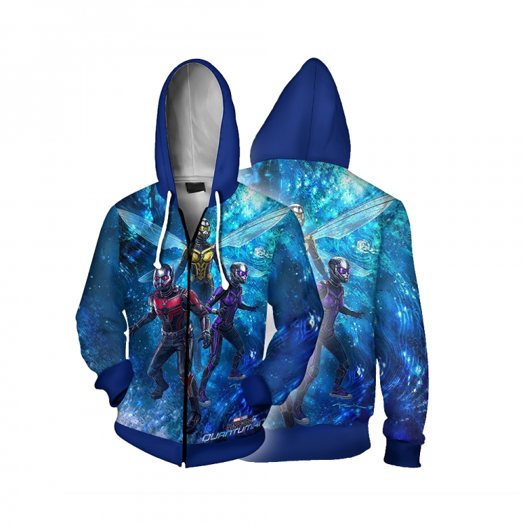 Ant Man 3 and Yellow Bee Girl Hooded zipper sweater jacket  from S to 5XL price for 2 pcs three days in advance