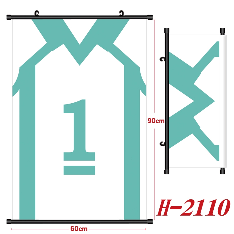 Haikyuu!! Anime Black Plastic Rod Canvas Painting Wall Scroll 60X90CM H-2110A