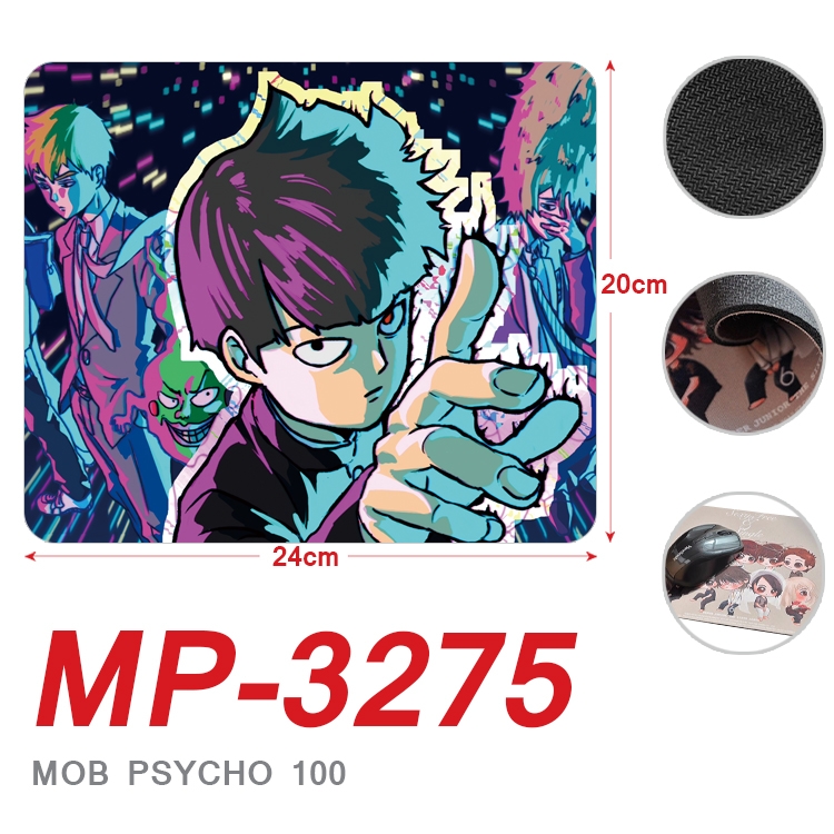 Mob Psycho 100 Anime Full Color Printing Mouse Pad Unlocked 20X24cm price for 5 pcs