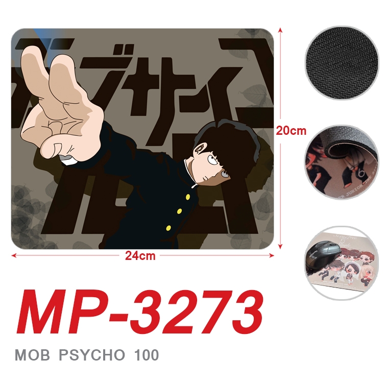 Mob Psycho 100 Anime Full Color Printing Mouse Pad Unlocked 20X24cm price for 5 pcs