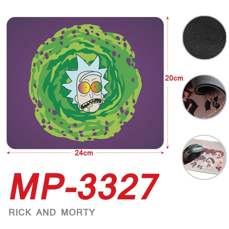 Rick and Morty Anime Full Color Printing Mouse Pad Unlocked 20X24cm price for 5 pcs MP-3327