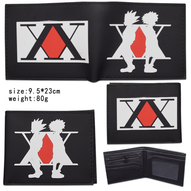 HunterXHunter Animation silicone PVC wallet short two-fold wallet 9.5X23CM