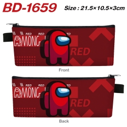 AMONG US Anime PU Leather Zipp...