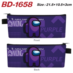 AMONG US Anime PU Leather Zipp...