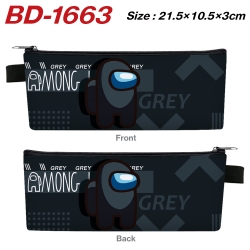 AMONG US Anime PU Leather Zipp...