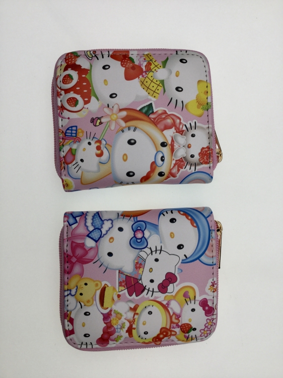 Hello Kitty Short zipper card wallet 12X10CM