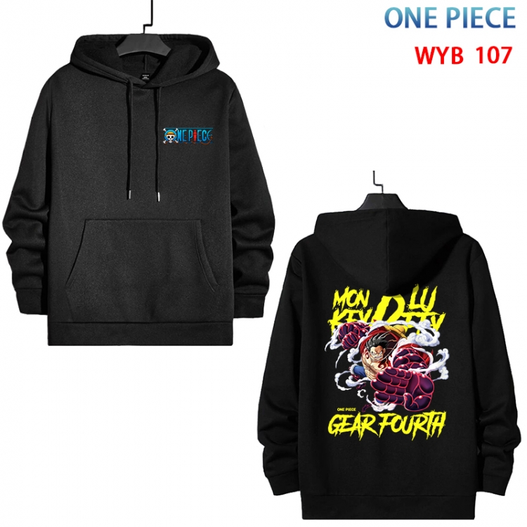 One Piece Cotton Hooded Patch Pocket Sweatshirt from S to 3XL WYB-107