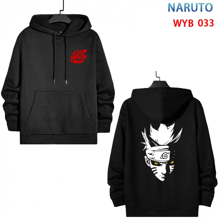 Naruto Cotton Hooded Patch Pocket Sweatshirt from S to 3XL WYB-033