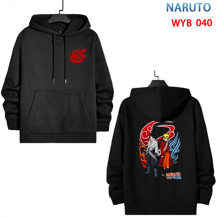Naruto Cotton Hooded Patch Pocket Sweatshirt from S to 3XL WYB-040