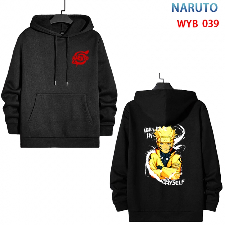 Naruto Cotton Hooded Patch Pocket Sweatshirt from S to 3XL WYB-039