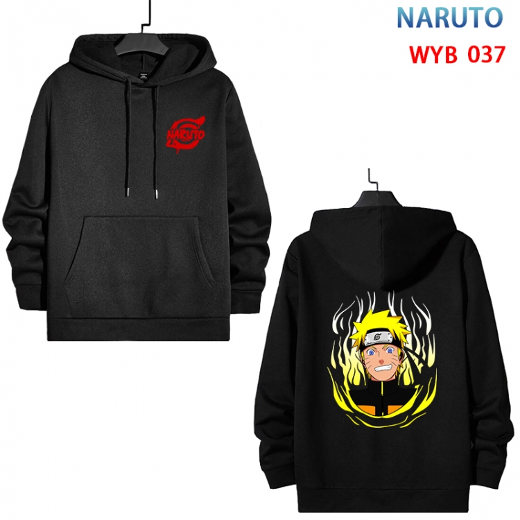 Naruto Cotton Hooded Patch Pocket Sweatshirt from S to 3XL WYB-037