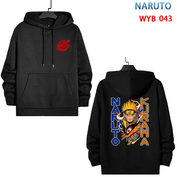 Naruto Cotton Hooded Patch Pocket Sweatshirt from S to 3XL WYB-043