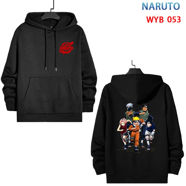 Naruto Cotton Hooded Patch Pocket Sweatshirt from S to 3XL WYB-053