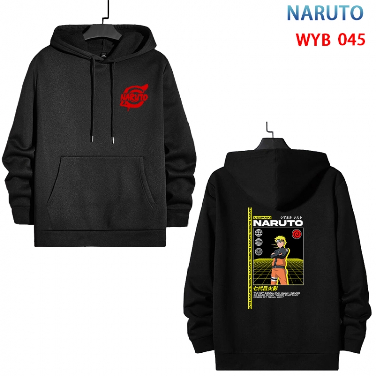 Naruto Cotton Hooded Patch Pocket Sweatshirt from S to 3XL WYB-045