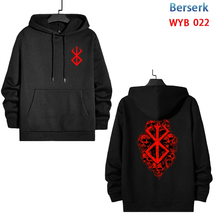 Berserk Cotton Hooded Patch Pocket Sweatshirt from S to 3XL MYB-022