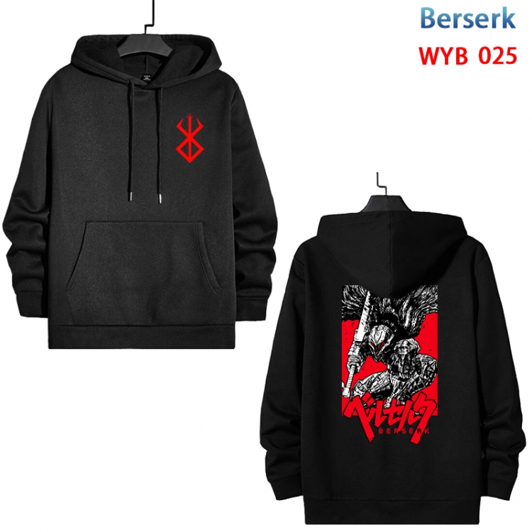 Berserk Cotton Hooded Patch Pocket Sweatshirt from S to 3XL MYB-025