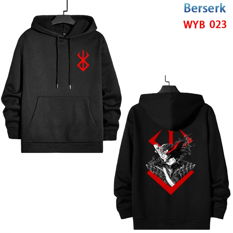 Berserk Cotton Hooded Patch Pocket Sweatshirt from S to 3XL MYB-023