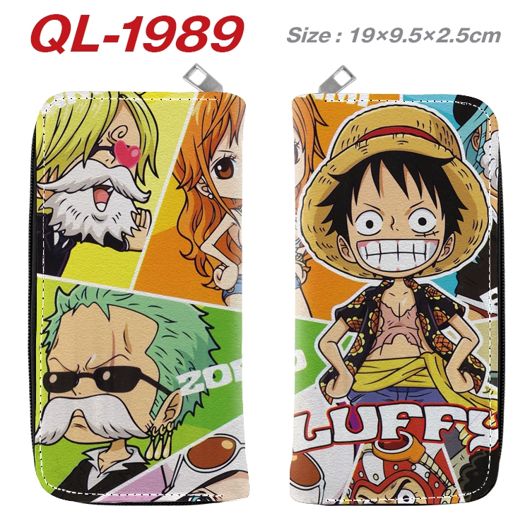 One Piece Animation perimeter long zipper wallet 19.5x9.5x2.5cm QL-1989