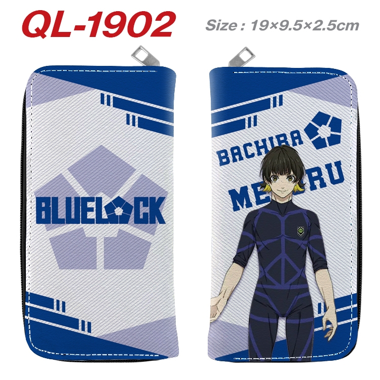 BLUE LOCK Animation perimeter long zipper wallet 19.5x9.5x2.5cm QL-1902