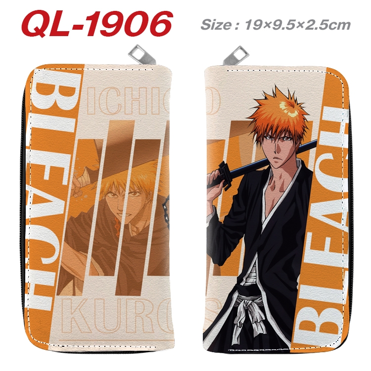 Bleach Animation perimeter long zipper wallet 19.5x9.5x2.5cm QL-1906