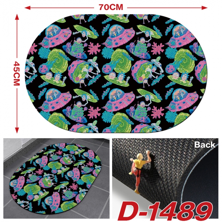 Rick and Morty  Multi-functional digital printing floor mat mouse pad table mat 70x45CM D-1489