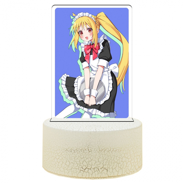 Bocchi the rock Acrylic night light 16 kinds of color changing USB interface box 14X7X4CM white base