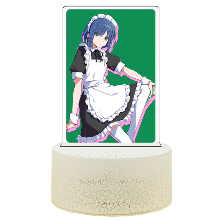 Bocchi the rock Acrylic night light 16 kinds of color changing USB interface box 14X7X4CM white base