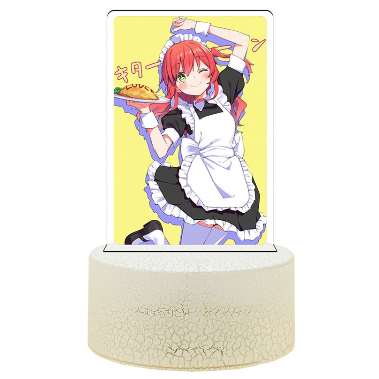 Bocchi the rock Acrylic night light 16 kinds of color changing USB interface box 14X7X4CM white base