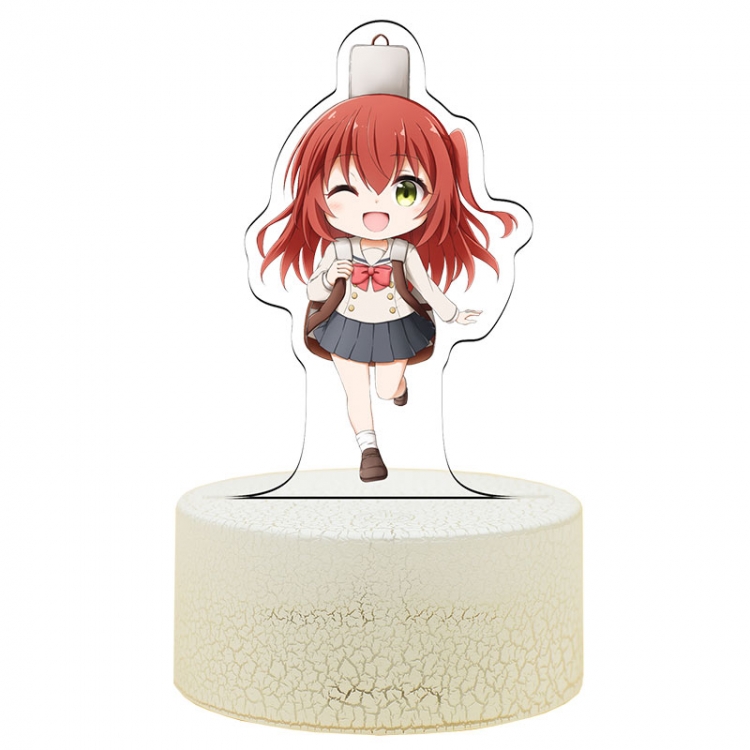 Bocchi the rock Acrylic night light 16 kinds of color changing USB interface box 14X7X4CM white base