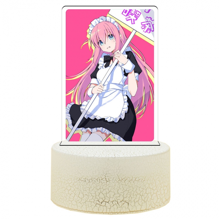 Bocchi the rock Acrylic night light 16 kinds of color changing USB interface box 14X7X4CM white base