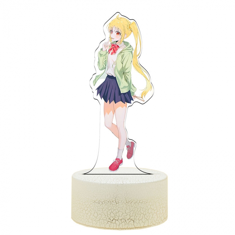 Bocchi the rock Acrylic Night Light 16 Color-changing USB Interface Box Set 19X7X4CM white base