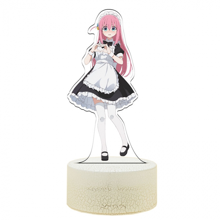 Bocchi the rock Acrylic Night Light 16 Color-changing USB Interface Box Set 19X7X4CM white base