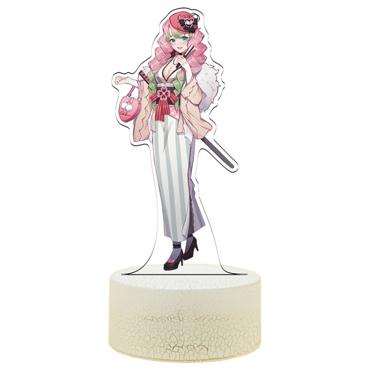 Demon Slayer Kimets Acrylic Night Light 16 Color-changing USB Interface Box Set 19X7X4CM white base