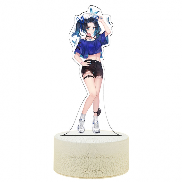 Demon Slayer Kimets Acrylic Night Light 16 Color-changing USB Interface Box Set 19X7X4CM white base