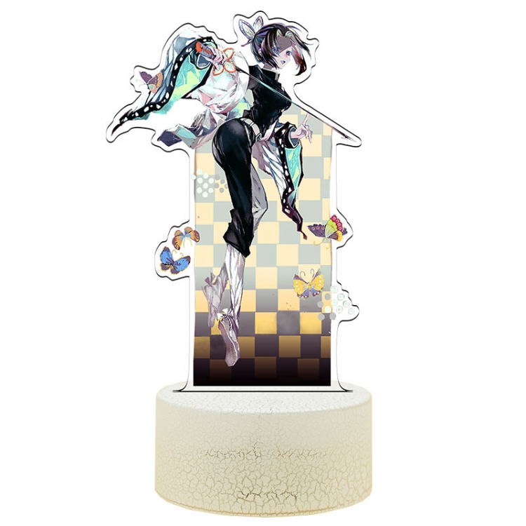 Demon Slayer Kimets Acrylic Night Light 16 Color-changing USB Interface Box Set 19X7X4CM white base
