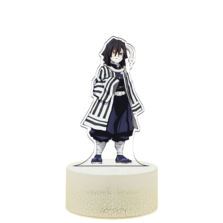 Demon Slayer Kimets Acrylic Night Light 16 Color-changing USB Interface Box Set 19X7X4CM white base