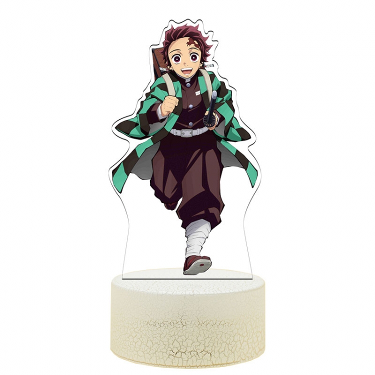 Demon Slayer Kimets Acrylic Night Light 16 Color-changing USB Interface Box Set 19X7X4CM white base