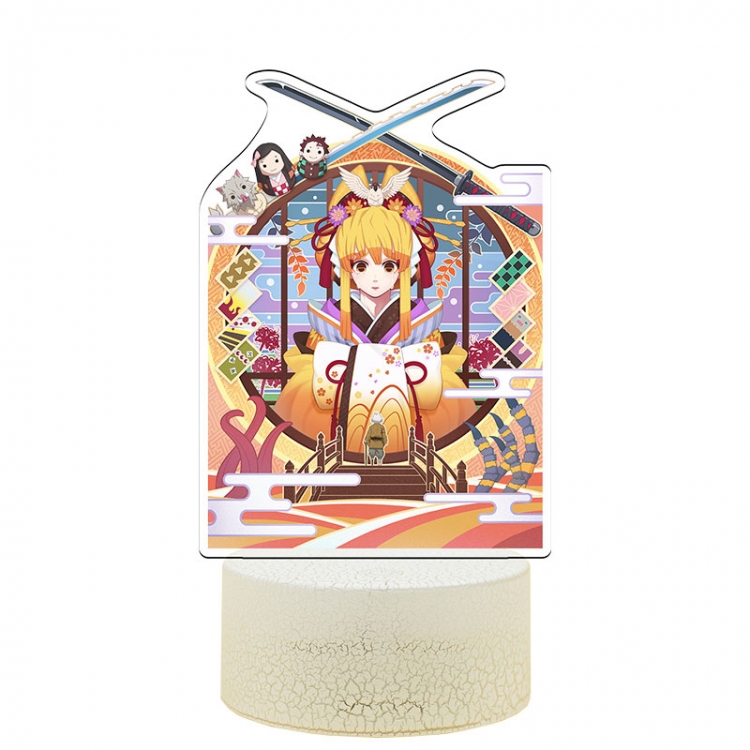 Demon Slayer Kimets Acrylic Night Light 16 Color-changing USB Interface Box Set 19X7X4CM white base