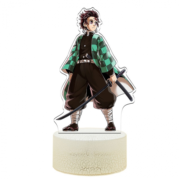 Demon Slayer Kimets Acrylic Night Light 16 Color-changing USB Interface Box Set 19X7X4CM white base