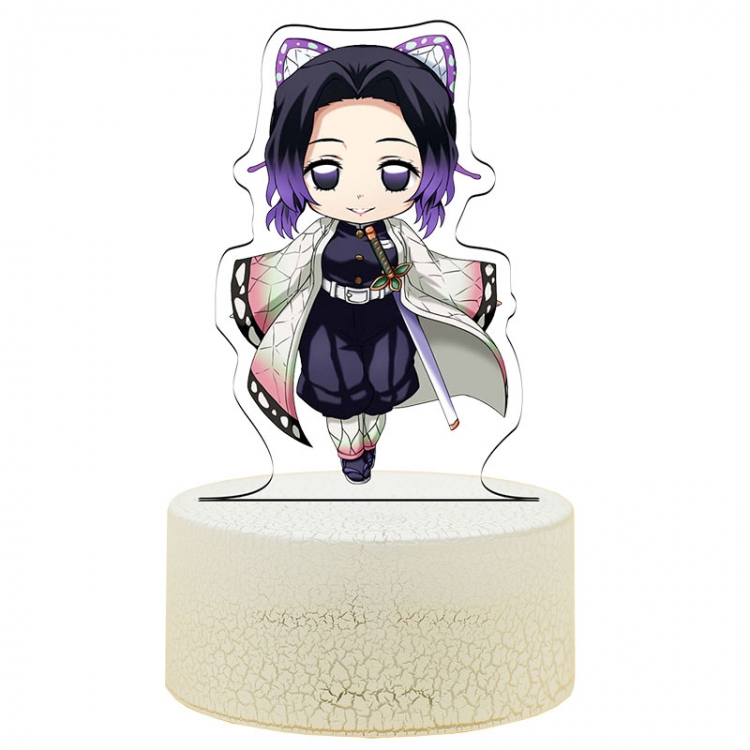 Demon Slayer Kimets Acrylic night light 16 kinds of color changing USB interface box 14X7X4CM white base